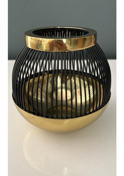 Lamedor Skult Gold Black Small T-Lıght Holder 13X13X11 cm