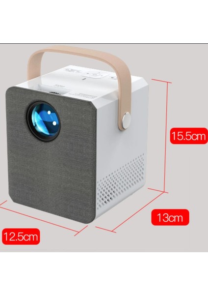 Android 4K Destekli Wi-Fi + Bluetooth LCD LED Projeksiyon Cihazı - 220 Inç Yansıtma - Audio Hoparlör