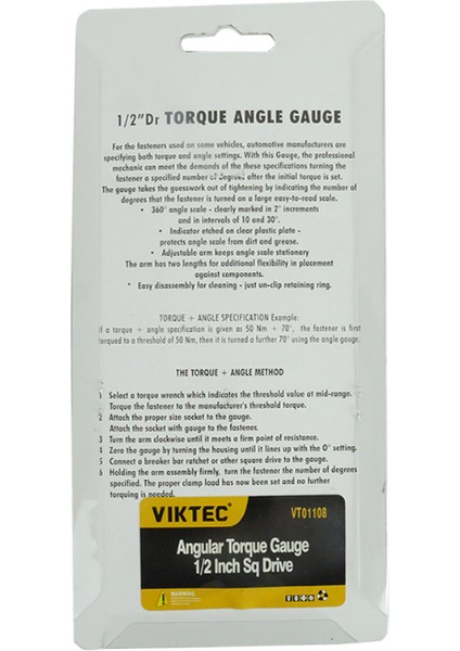 Tork Açı Ölçer 1/2" VT01108