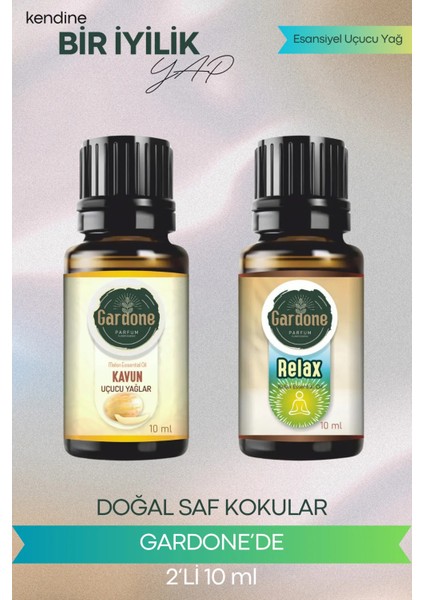 Relax + Kavun (Oda Kokusu Aroma Terapi Buhurdanlık/difüzör Yağı) Set 2 Adet x 10 ml