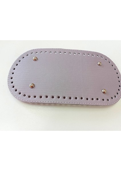 Deri Çanta Tabanı 12X25 cm Rivetli Oval