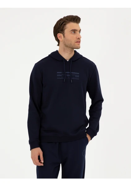 Pierre Cardin Erkek Lacivert Regular Fit Sweatshirt 50295772-VR033