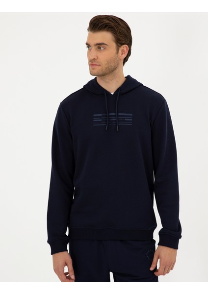 Pierre Cardin Erkek Lacivert Regular Fit Sweatshirt 50295772-VR033