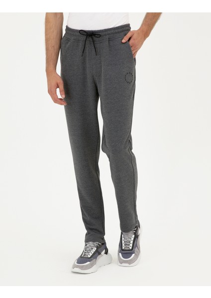 Erkek Antrasit Melanj Slim Fit Eşofman Altı 50295680-VR081