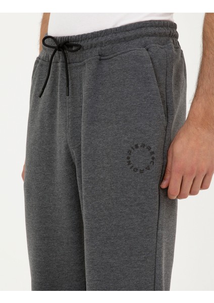 Erkek Antrasit Melanj Slim Fit Eşofman Altı 50295680-VR081