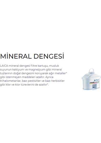 Akıllı Filtreli Su Arıtmalı Filtre Sürahi İçin Mineral Dengeleyici Bi-Flux 3'lü Yedek Filtresi