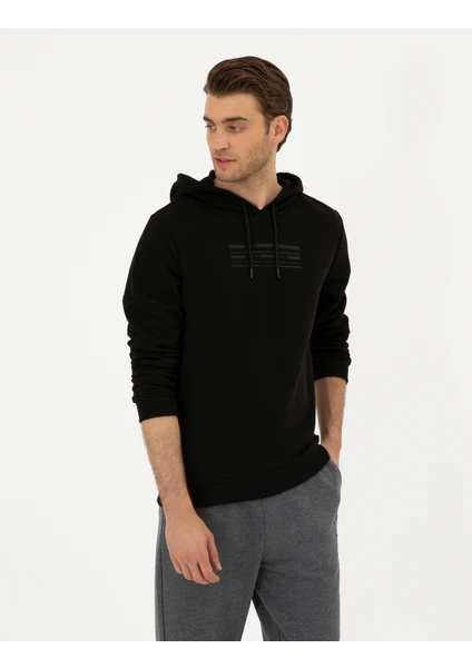 Pierre Cardin Erkek Siyah Regular Fit Sweatshirt 50295772-VR046