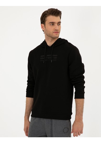 Pierre Cardin Erkek Siyah Regular Fit Sweatshirt 50295772-VR046