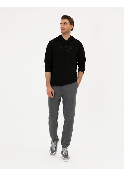 Pierre Cardin Erkek Siyah Regular Fit Sweatshirt 50295772-VR046