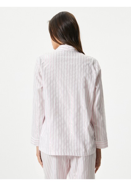 Gömlek Yaka Pijama Üstü Uzun Kollu Düğmeli fırsatları