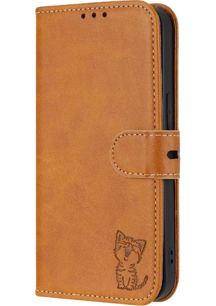 Huawei P20 Için Cüzdan Durumda Tüm Yuvarlak Koruma Kickstand Kart Tutucu (Yurt Dışından)