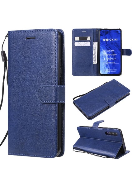 Onur 9x Için Flip Case/9x Pro Klasik Düz Renk Yüksek Kaliteli Deri (Yurt Dışından)