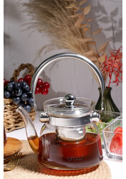 Dem Ateşe Dayanıklı Borosilikat Cam Çaydanlık