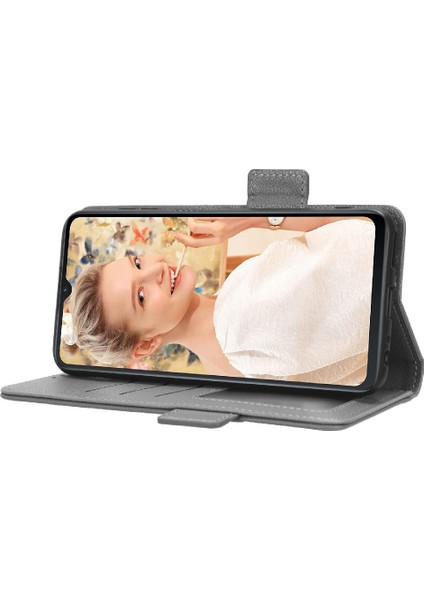 Oukitel C32 Yan Toka Cüzdan Manyetik Pu Deri Kart Yuvaları Için Kılıf (Yurt Dışından)