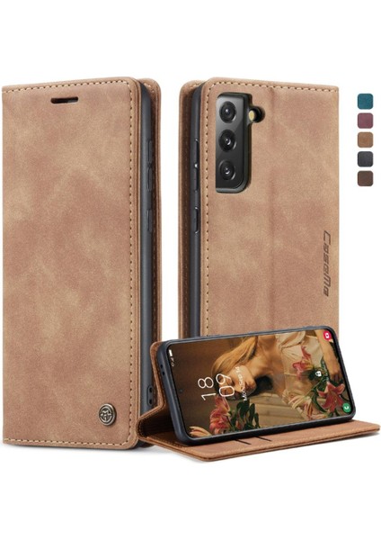 Samsung Galaxy S21 Vintage Pu Deri Cüzdan Manyetik Flip Case (Yurt Dışından) fırsatları