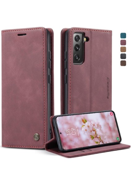 Samsung Galaxy S22 Artı Vintage Pu Deri Cüzdan Manyetik Için Flip Case (Yurt Dışından)