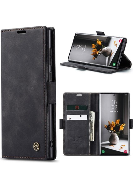 Samsung Galaxy S22 Için Flip Case Ultra Vintage Pu Deri Cüzdan Manyetik (Yurt Dışından)