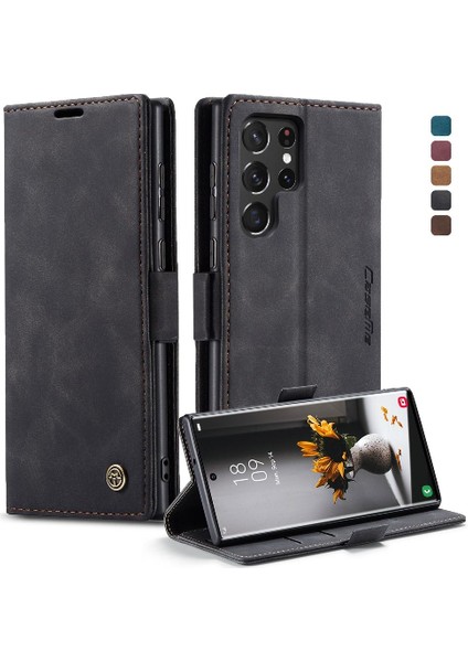 Samsung Galaxy S22 Için Flip Case Ultra Vintage Pu Deri Cüzdan Manyetik (Yurt Dışından) fırsatları