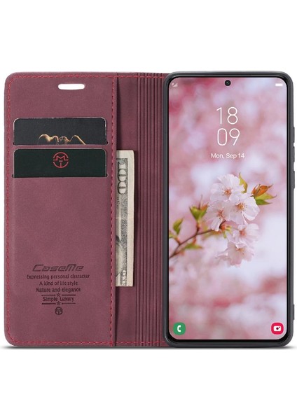 Samsung Galaxy S22 Flip Case Için Folio Kitap Vintage Pu Deri Cüzdan (Yurt Dışından)