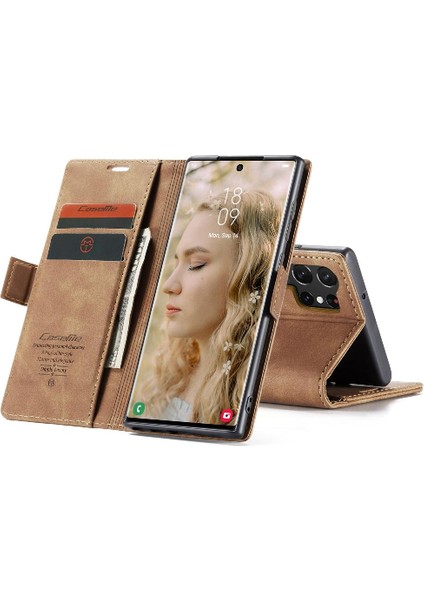 Samsung Galaxy S23 Ultra Kılıf Için Flip Case Kart Yuvası Kickstand Flip Folio (Yurt Dışından) fiyatları