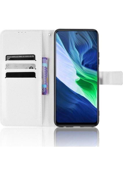 Infinix Not 10 Kart Tutucu Manyetik Cüzdan Kapak Kickstand Için Kılıf (Yurt Dışından)