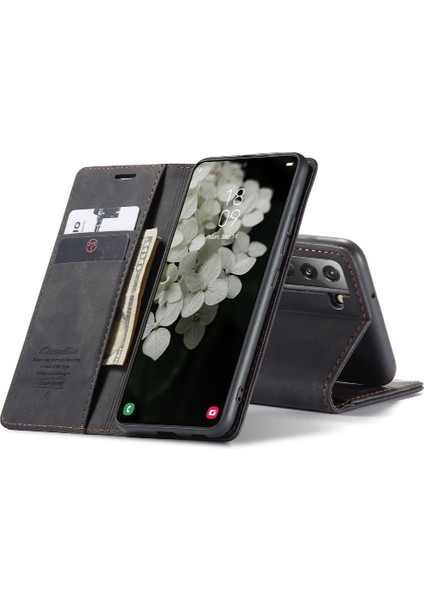 Samsung Galaxy S22 Flip Case Için Folio Kitap Vintage Pu Deri Cüzdan (Yurt Dışından)