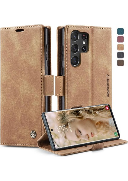 Samsung Galaxy S23 Ultra Kılıf Için Flip Case Kart Yuvası Kickstand Flip Folio (Yurt Dışından) indirimleri