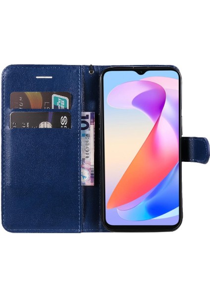 Onur Için Flip Case X6A 4g Klasik Düz Renk Iş Cüzdan Telefon Kılıfı (Yurt Dışından)