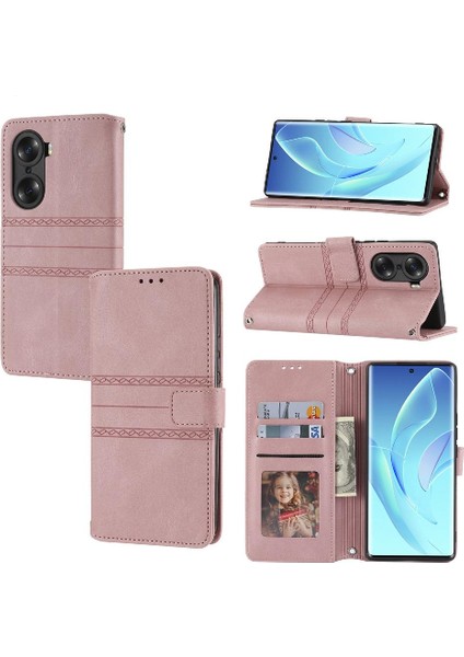 Onur 60 Kickstand Manyetik Kapatma Darbeye Koruyucu Pu Için Flip Case (Yurt Dışından)