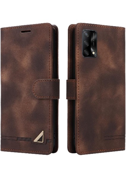 Oppo A74/F19 Flip Kapak Deri Kılıf Için Flip Case Basit Iş Cüzdan (Yurt Dışından)