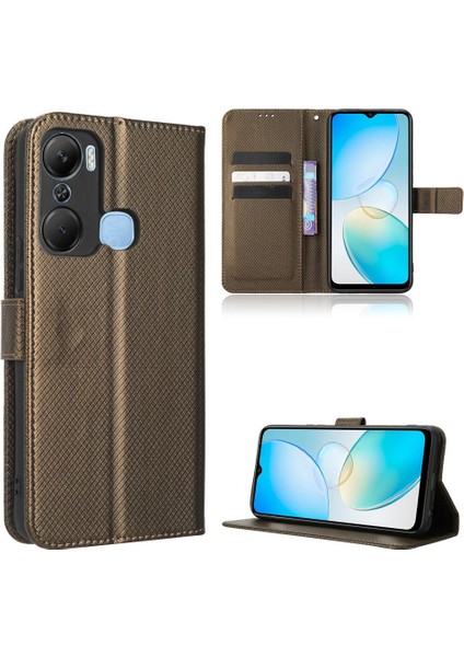 Infinix Sıcak 12 Pro Kickstand Manyetik Cüzdan Kart Tutucu Kapak Için Kılıf (Yurt Dışından)