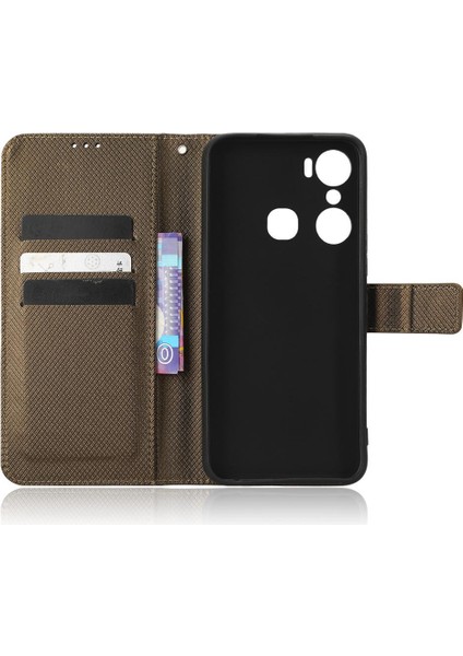 Infinix Sıcak 12 Pro Kickstand Manyetik Cüzdan Kart Tutucu Kapak Için Kılıf (Yurt Dışından)