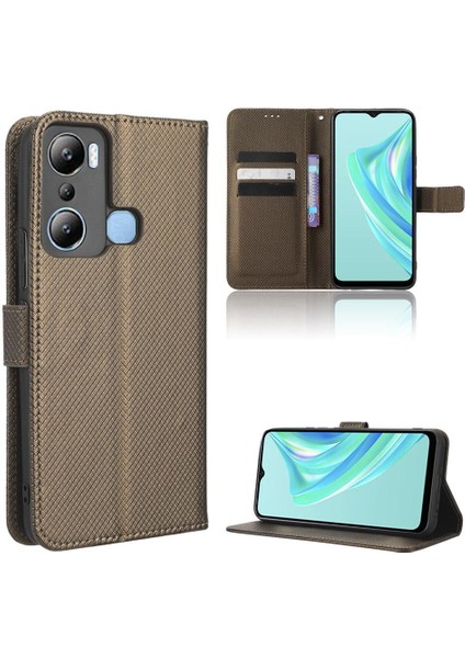 Infinix Sıcak 20I Manyetik Cüzdan Kapak Için Kılıf Kickstand Kart Tutucu (Yurt Dışından)