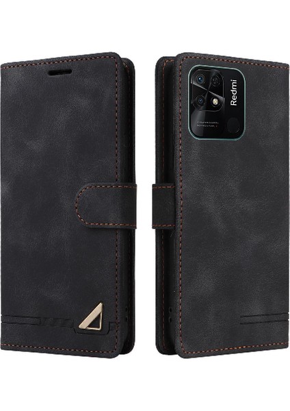 Xiaomi Redmi 10C Için Flip Case Kapak Cüzdan Darbeye Basit Kılıf (Yurt Dışından)