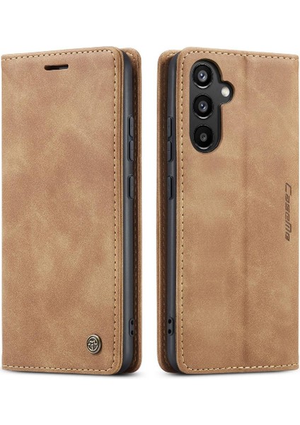 Samsung Galaxy A34 5g Için Flip Case Vintage Pu Deri Cüzdan Kılıf Kartı (Yurt Dışından)
