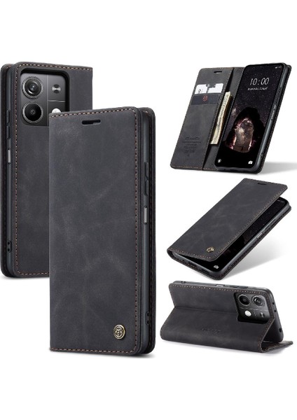Xiaomi Redmi Not 13 Için Flip Case 5g Kılıf Kart Yuvası Kickstand Flip Folio (Yurt Dışından)
