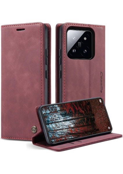 Xiaomi 14 Için Flip Case Folio Kitap Manyetik Kapatma Darbeye Vaka (Yurt Dışından)