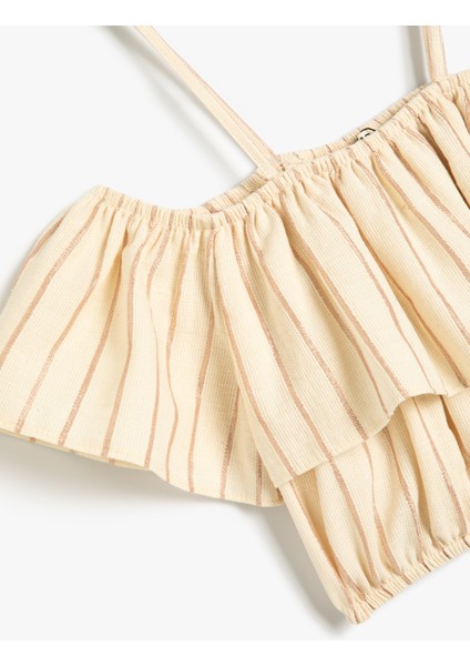 Crop Bluz Düşük Omuz Askılı Kısa Kollu Pamuklu modelleri