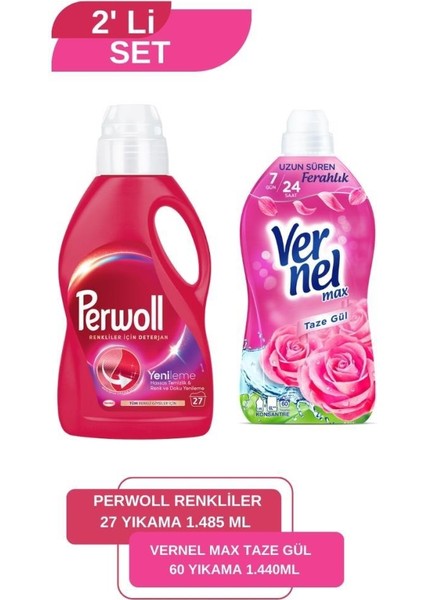 Vernel Max Taze Gül 1,44l Perwoll Renkli 1,485