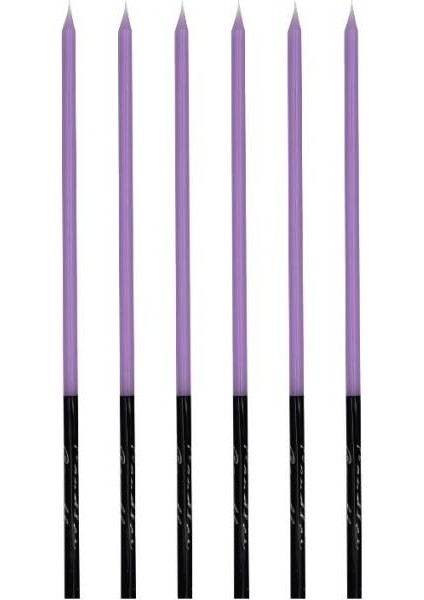 Kalem Model Makaron Lila Mum 15 cm 6 Lı fiyatları