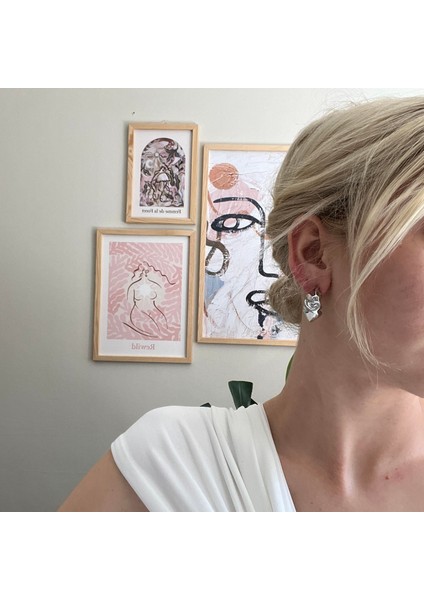 Silver Kırışık Halka Küpe fiyatları