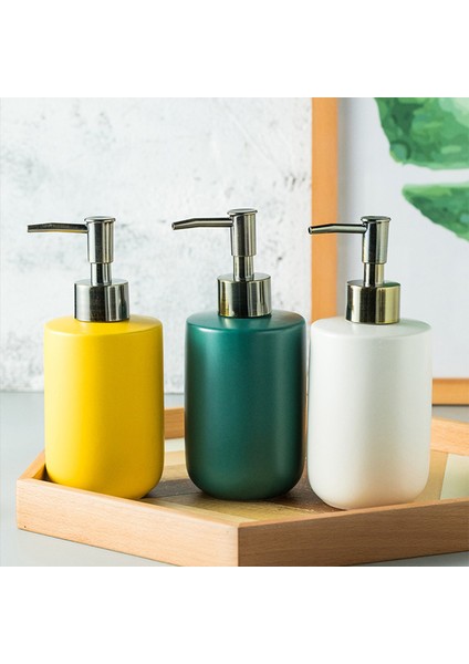 Gri Tarzı 350 ml Seramik Sıvı Sabunluk Düz Renk Sabunluklar Banyo Aksesuarları Lateks Şişe Mutfak Ev Dekorasyon (Yurt Dışından) modelleri