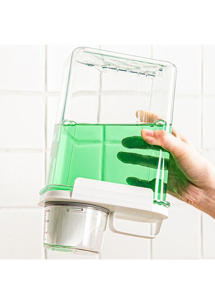 2300 ml Tarzı Toz Çamaşır Deterjan Dispenseri Gıda Tahılları Pirinç Saklama Kabı Dekantör Şişe Ağzı Ölçüm Kabı Deterjan Şeffaf Tank Kutusu (Yurt Dışından) indirimleri