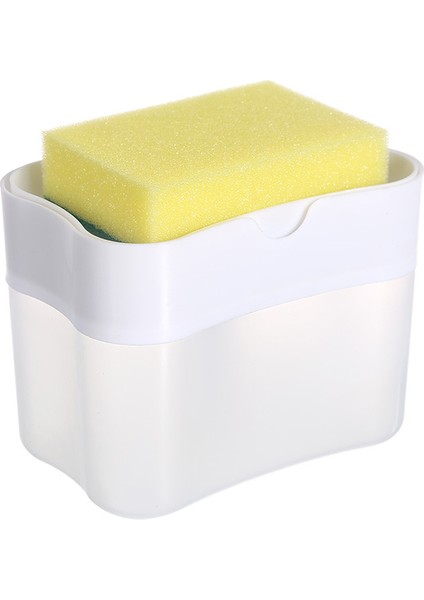 Beyaz Stil 2 Irubbing Sıvı Deterjan Dispenseri Çift Katmanlı Sabunluk Lavabo Basın Yıkama Sabunu Sıvı Kutusu Mutfak Aracı (Yurt Dışından)