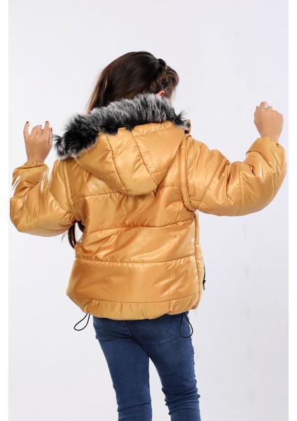 Içi Kürklü Çıkarılabilir Kapişonlu Su ve Rüzgar Geçirmez Çocuk Montu AVM146VF