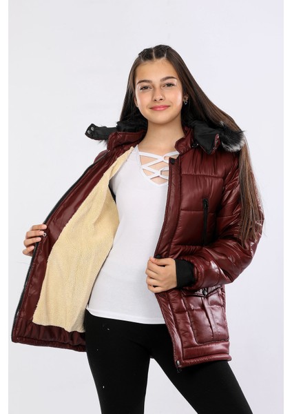 Içi Kürklü Çıkarılabilir Kapişonlu Su ve Rüzgar Geçirmez Çocuk Montu AVM152VF