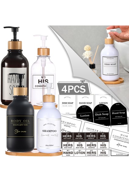 Bej Tarzı 500 ml Banyo Sabunluk Şişe Şampuan Duş Jeli Şişe Itme Tipi Doldurulabilir Boş Parlak Şişe Sabunluk ml (Yurt Dışından) fiyatları