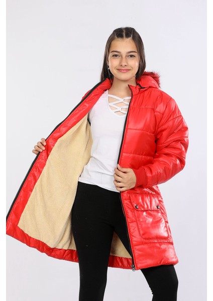 Içi Kürklü Çıkarılabilir Kapişonlu Su ve Rüzgar Geçirmez Çocuk Montu AVM151VF