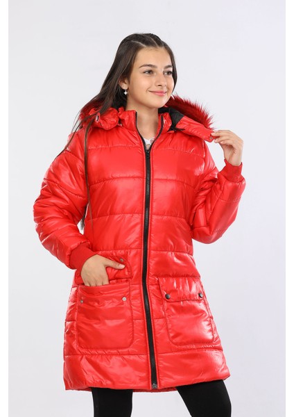 Içi Kürklü Çıkarılabilir Kapişonlu Su ve Rüzgar Geçirmez Çocuk Montu AVM151VF