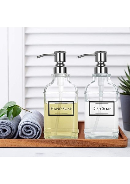 300 ml Tarzı Yüksek Li ml Sabunluk Antika Kalın Şeffaf Cam El Sabunu Dağıtıcı Paslanmaz Çelik Pompa Banyo Şişeleri Aracı (Yurt Dışından) modelleri